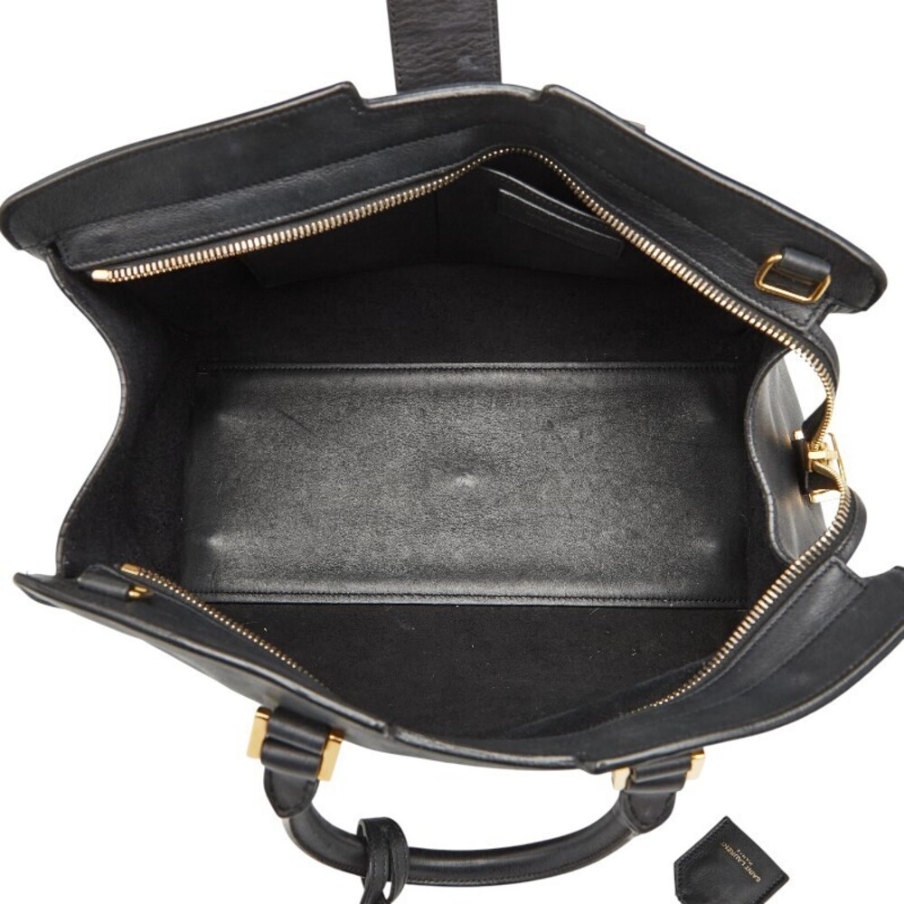 Saint Laurent Cabas Handbag Shoulder Bag Black Leather - Picture 9 of 9